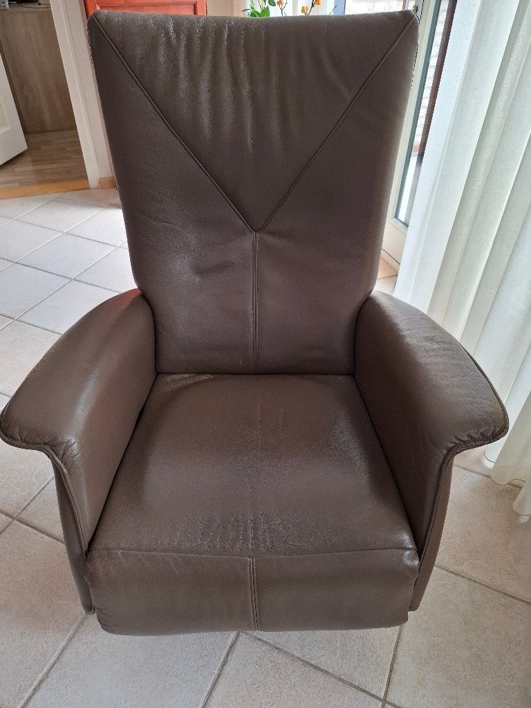 relaxstoel, Huis en Inrichting, Fauteuils, Ophalen, Minder dan 75 cm, Zo goed als nieuw, Leer