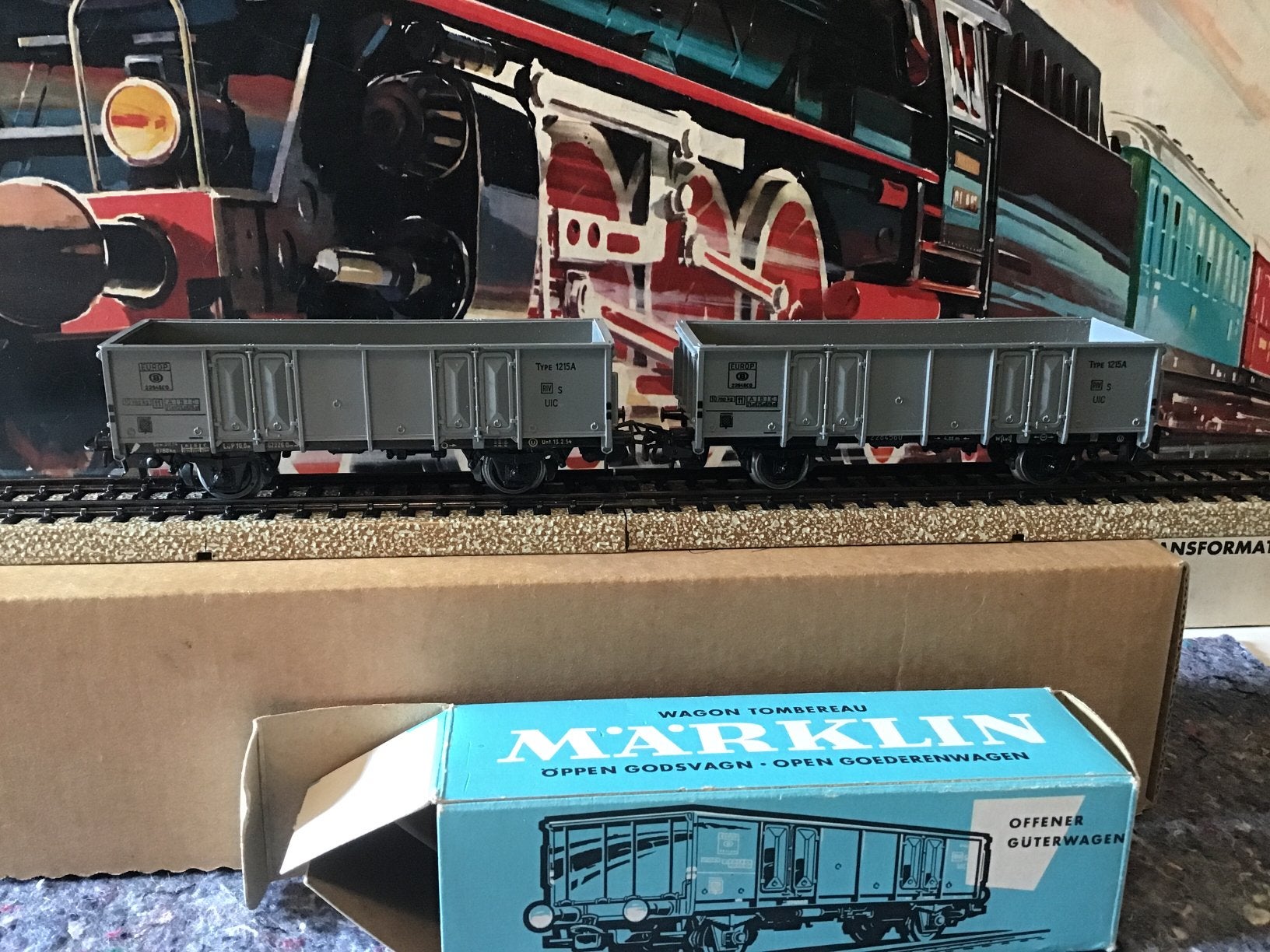 Marklin 4638 belgische spoorwegen 2 x, Hobby en Vrije tijd, Wisselstroom, Gebruikt, Wagon, Ophalen of Verzenden