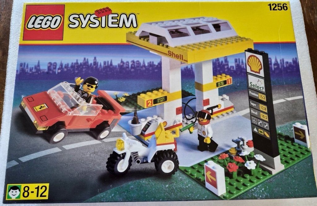 Lego System 1256 Shell Petrol Pump uit 1999 - Z.g.a.n., Lego, Ophalen of Verzenden, Zo goed als nieuw, Inclusief accessoires