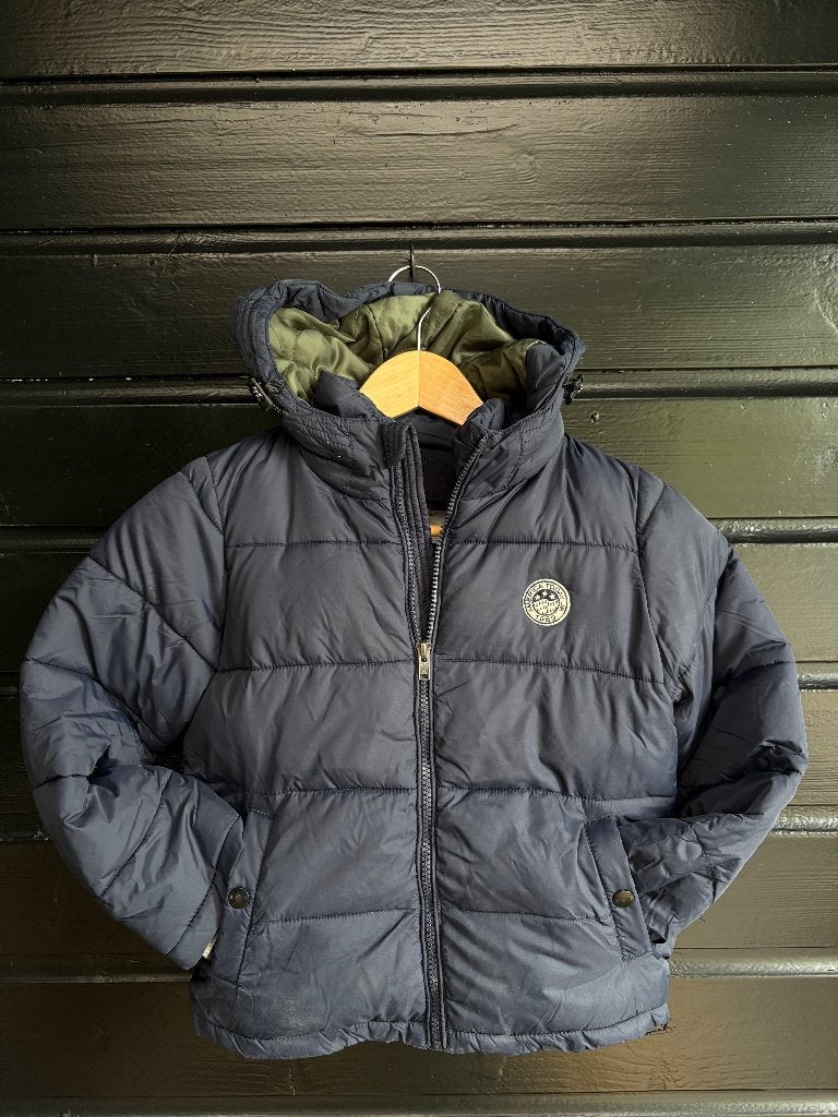 America Today gewatteerde winterjas – blauw, maat 122-128, Ophalen of Verzenden, Gebruikt, Maat 128