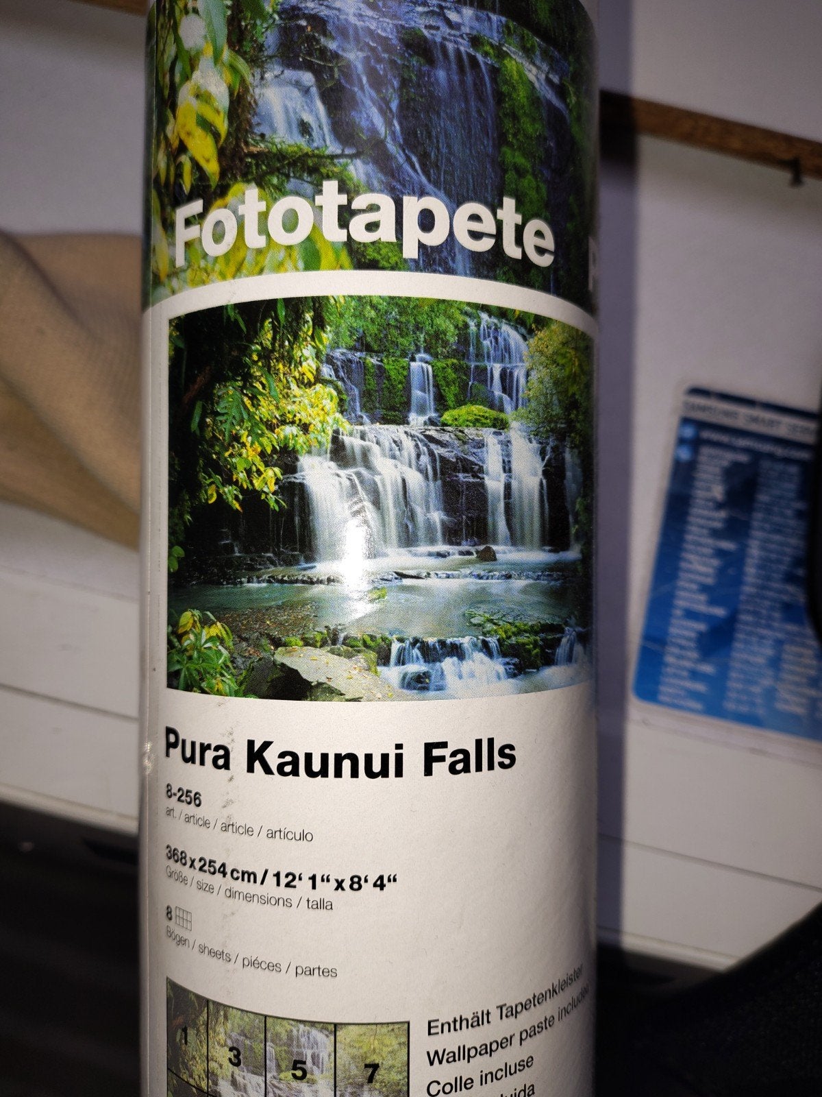 Fotobehang Pura Kaunui Falls 368x254 cm, Ophalen, Natuurlijk, Overige merken, Fotobehang