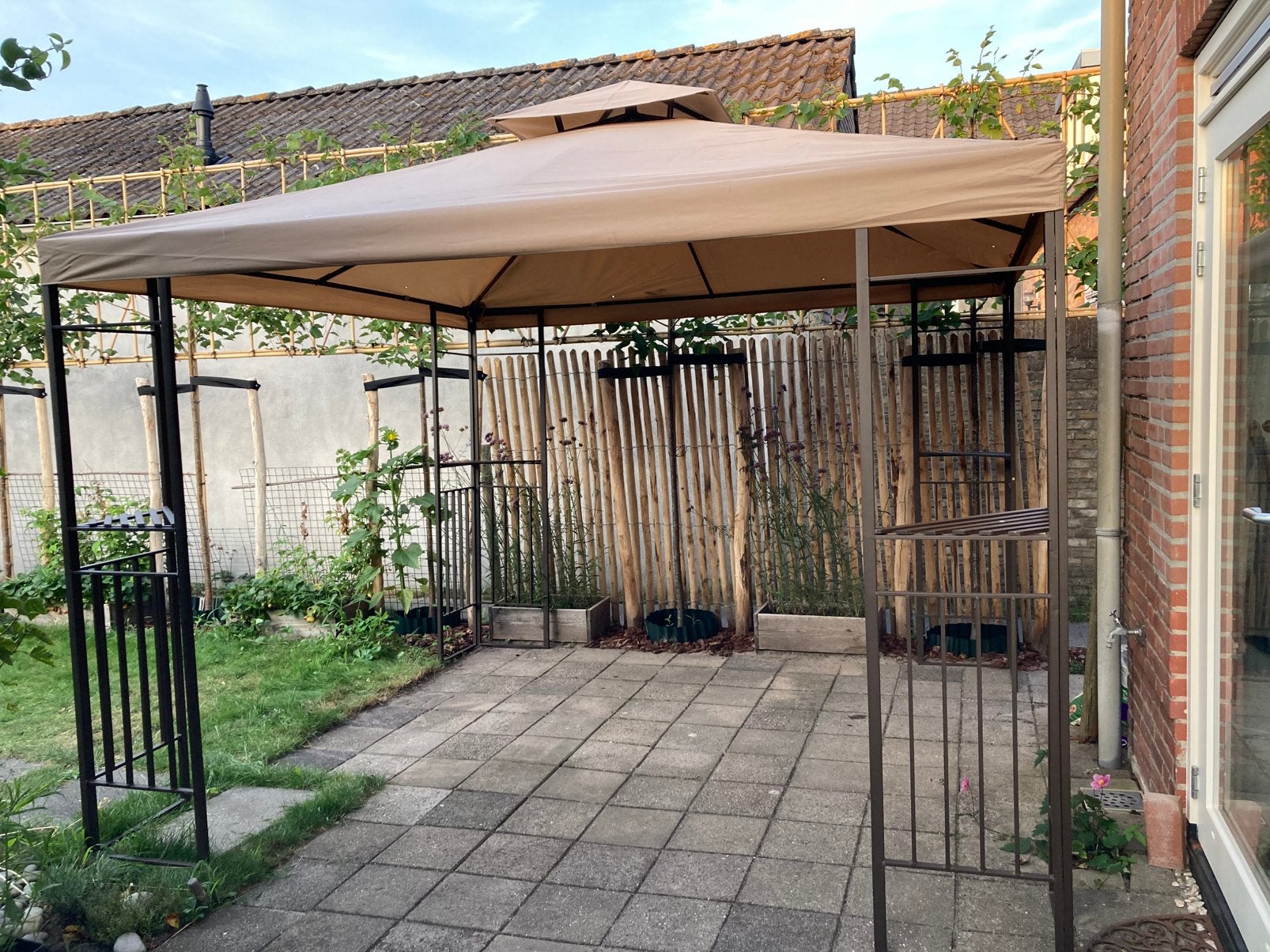 Degelijke paviljoen partytent prieel 3x3 m, Ophalen, Minder dan 4 meter, Zo goed als nieuw, Paviljoen