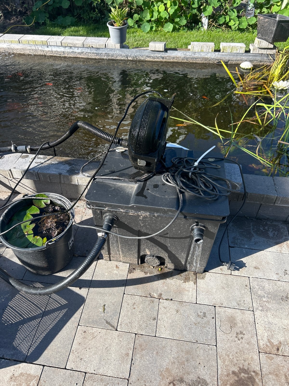 Complete vijverfilter met pomp voor vijvers tot 12000L, Tuin en Terras, Ophalen of Verzenden, Zo goed als nieuw, Waco, Oude dijk 14 wapserveen