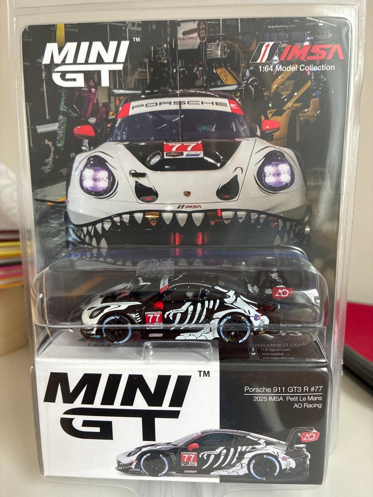 Mini GT Porsche 911 GT3 R #77 2025 IMSA Petit Le Mans, Ophalen of Verzenden, Nieuw, Overige typen