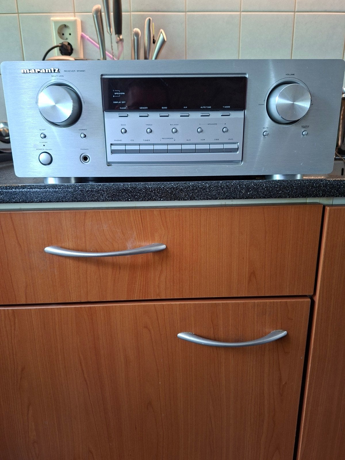 Marantz SR4021 Stereo Receiver - Zilver, Gebruikt, 120 watt of meer, Stereo, Ophalen