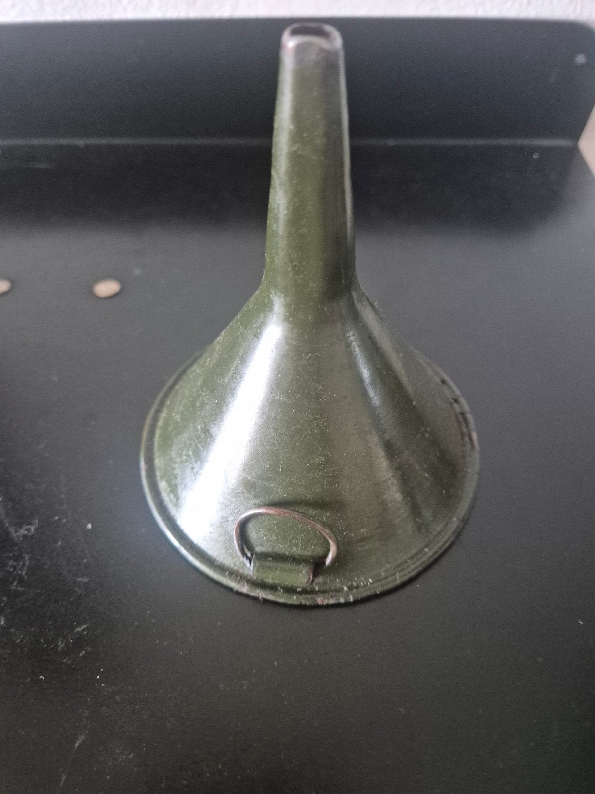 Groene emaille trechter, Antiek en Kunst, Ophalen of Verzenden