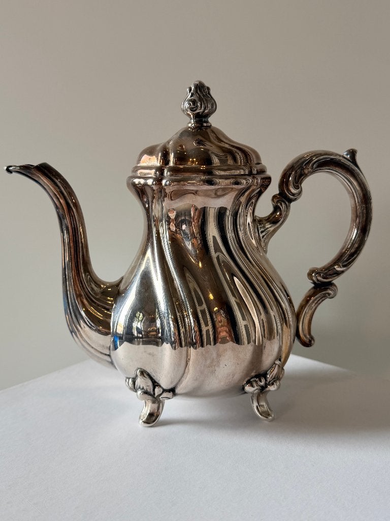 Antieke theepot zilver, Ophalen of Verzenden, Zilver