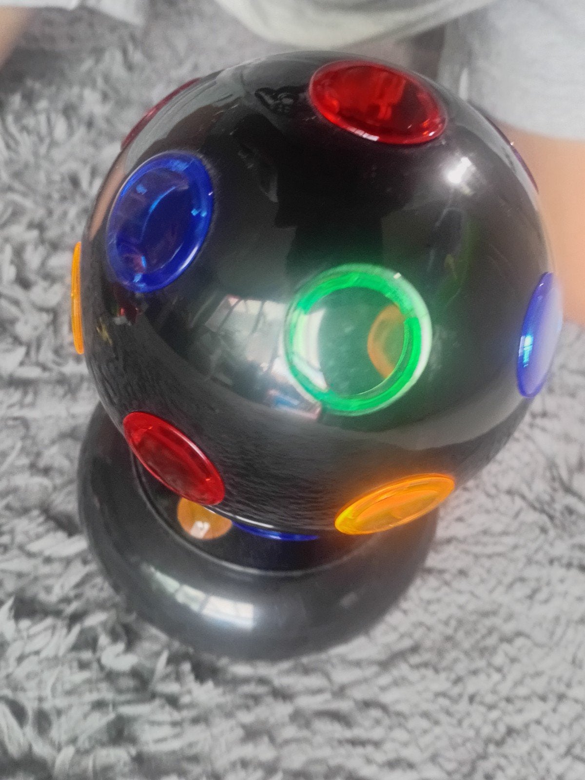 Batterij-aangedreven discobal met kleurrijke lichten, Gebruikt, Meerkleurig, Overige stijlen, Kunststof
