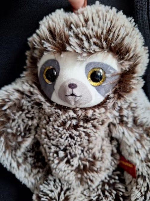 Bruin witte luiaard knuffel h, Kinderen en Baby's, Overige merken, Overige karakters, Overige typen, Onbekend