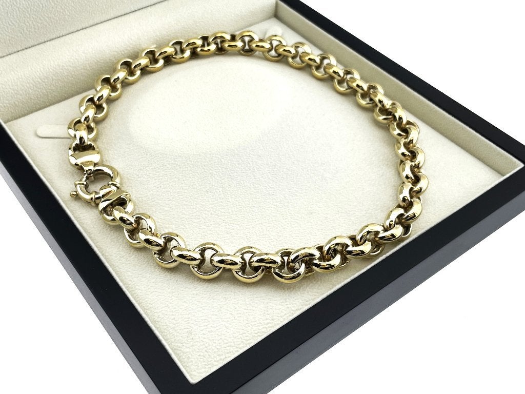 Jasseron Schakel Slot Collier Verguld Zilver - 45 cm, Sieraden, Tassen en Uiterlijk, Ophalen, TIEMAN JUWELIERS, -, Zo goed als nieuw