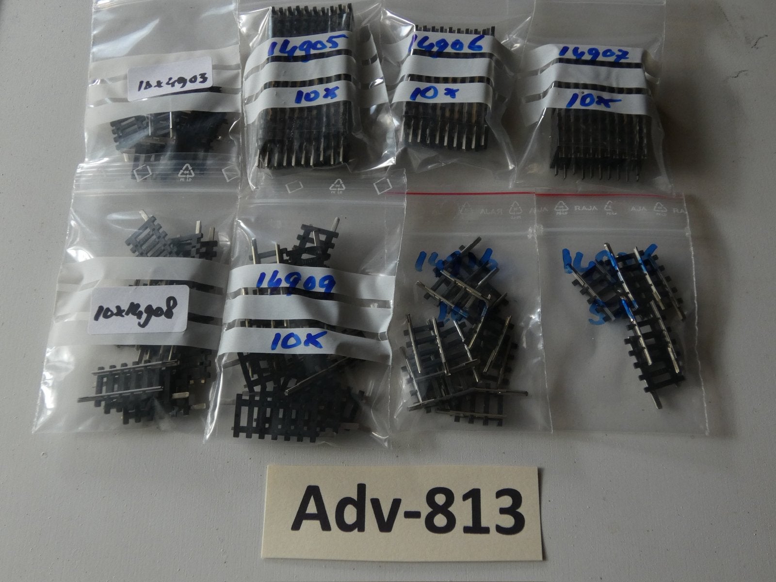 Adv-813 N Spoor Kavel Pasrailtjes Minitrix, Gebruikt, Gelijkstroom, Trix, Rails