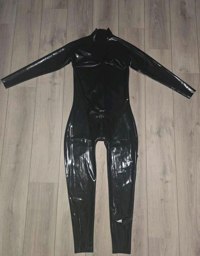 Latex catsuit dames maat l, Verzenden