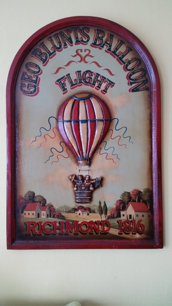Engels pub bord vintage wandbord reliëf, Ophalen, 91 cm, Hout, Vintage