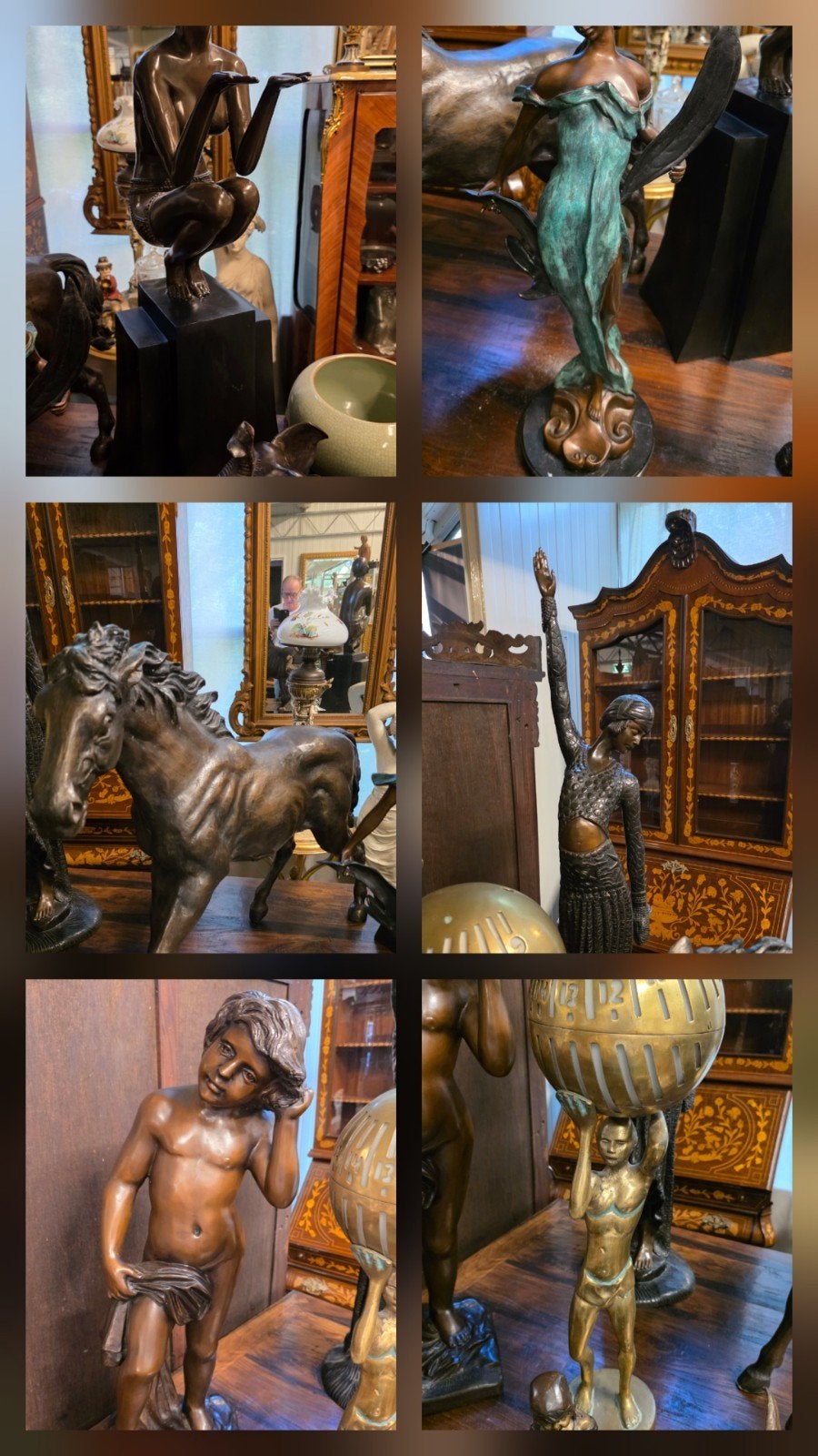 12 grote bronzen beelden, Antiek en Kunst, Ophalen