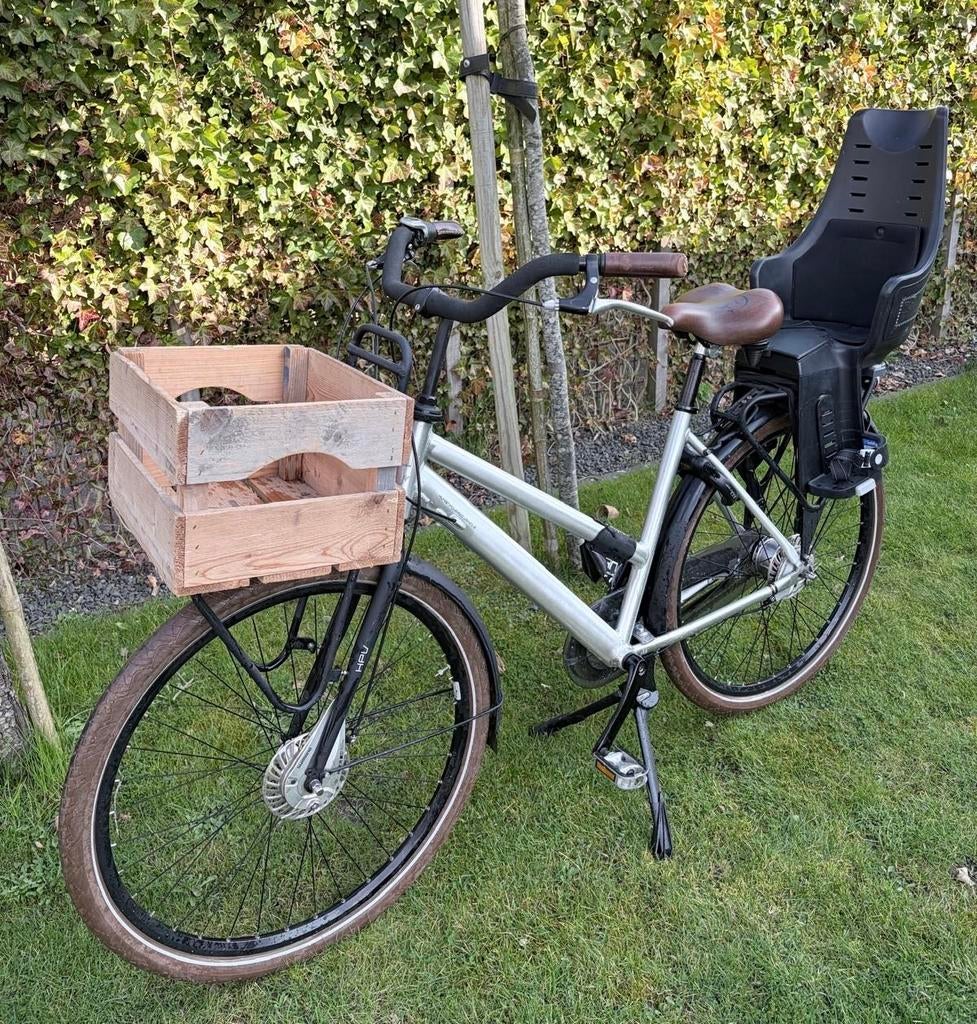 Cortina HPV urban damesfiets met krat en fietsstoeltje, Ophalen, Gebruikt, Overige merken
