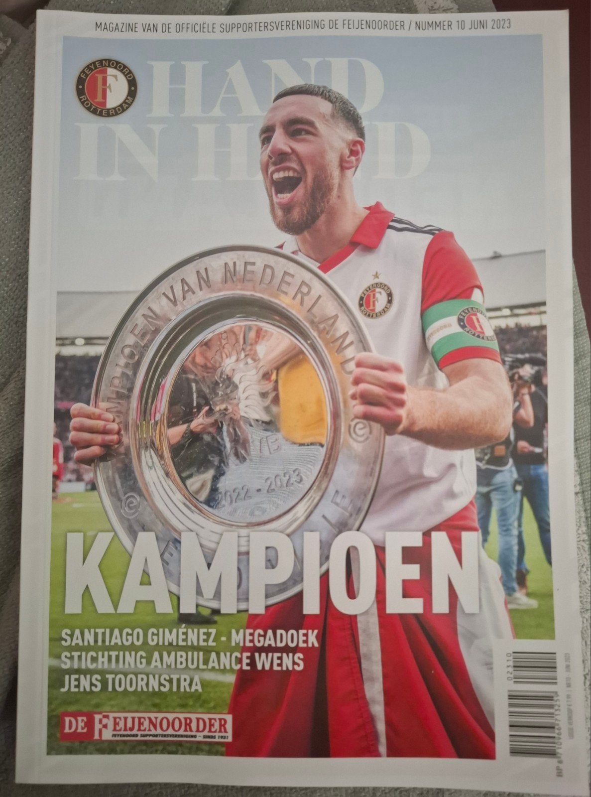 Hand in Hand  nr 10  2023, Verzamelen, Sportartikelen en Voetbal, Ophalen of Verzenden, Nieuw, Feyenoord, Boek of Tijdschrift