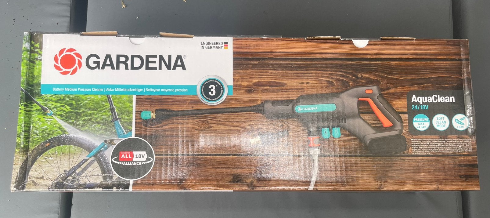GARDENA AquaClean 24/18V Medium Hogedrukreiniger 24 bar, Tuin en Terras, Ophalen of Verzenden, Nieuw, Elektrisch