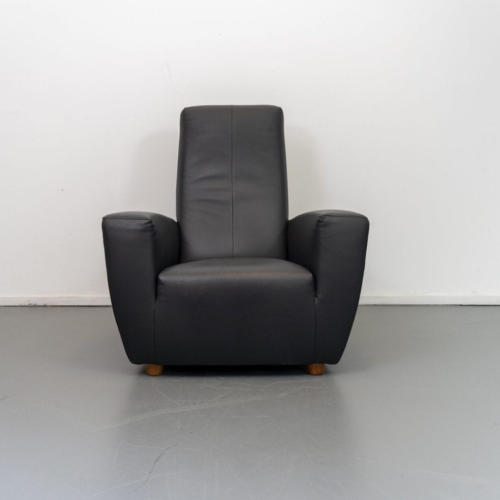 Label Longa Fauteuil Zwart Leer, Niet ingevuld, Zo goed als nieuw, Niet ingevuld, Niet ingevuld