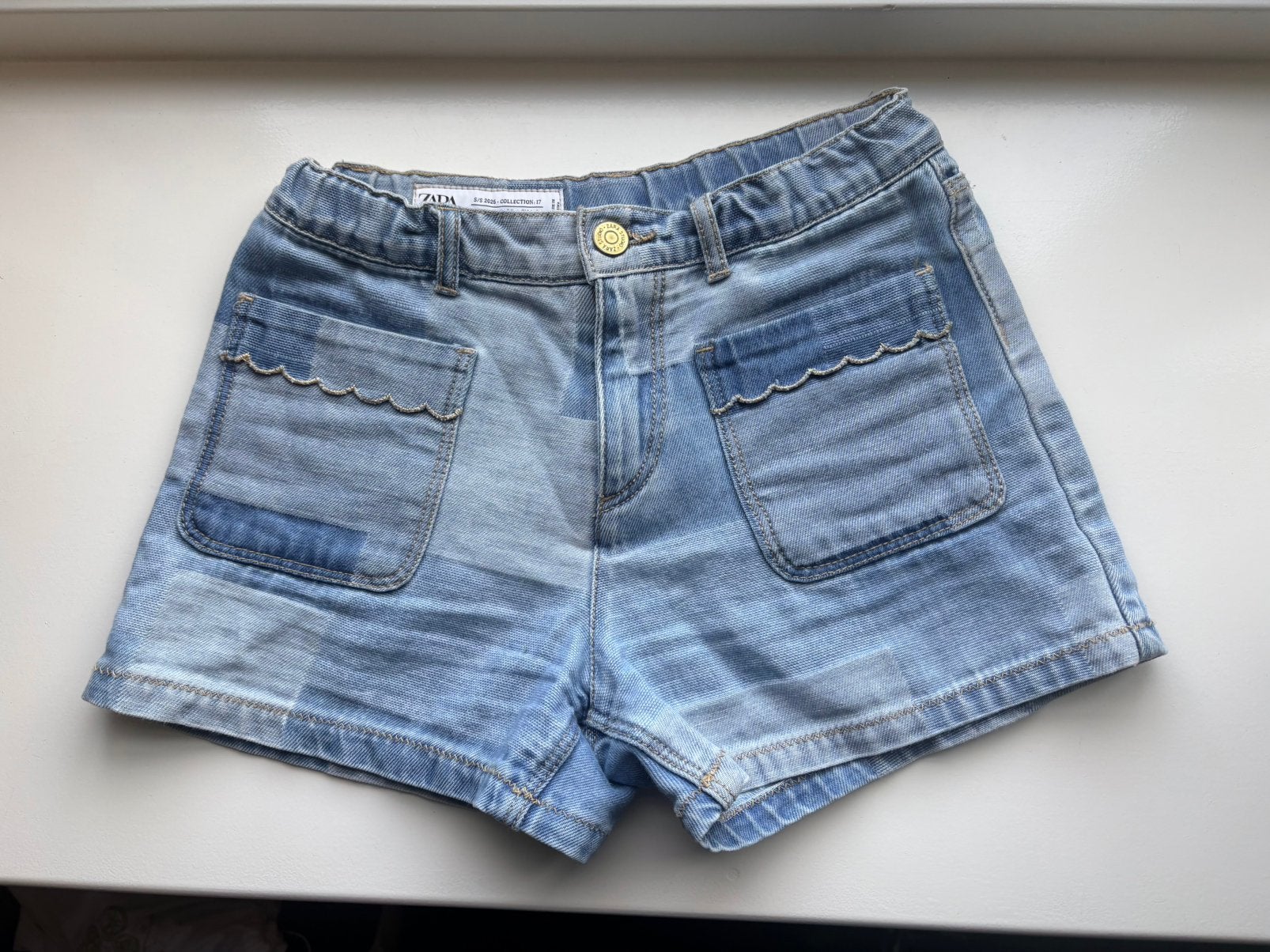 Korte broek jeans blauw Zara maat 140, Kinderen en Baby's, Ophalen of Verzenden, Zo goed als nieuw, Meisje, Broek