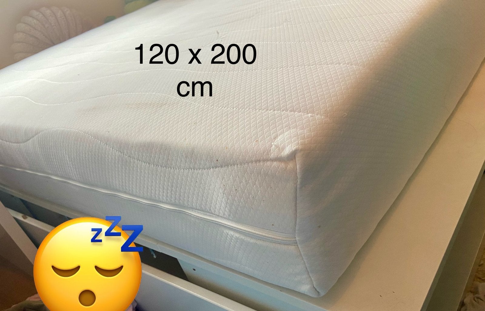 Gratis Matras 120 x 200 cm (twijfelaar) met wasbare hoes, Ophalen, Gebruikt, Twijfelaar, 200 cm