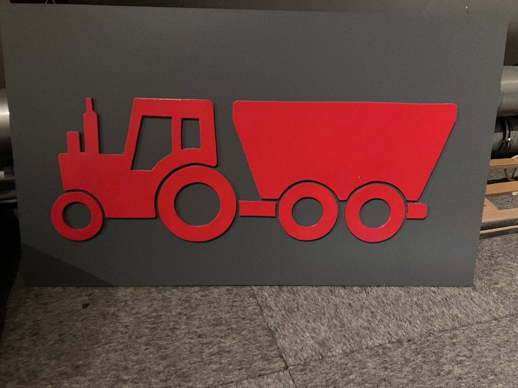 Leuk schilderij van hout, Rood, Ophalen, Zo goed als nieuw, Kapstokje