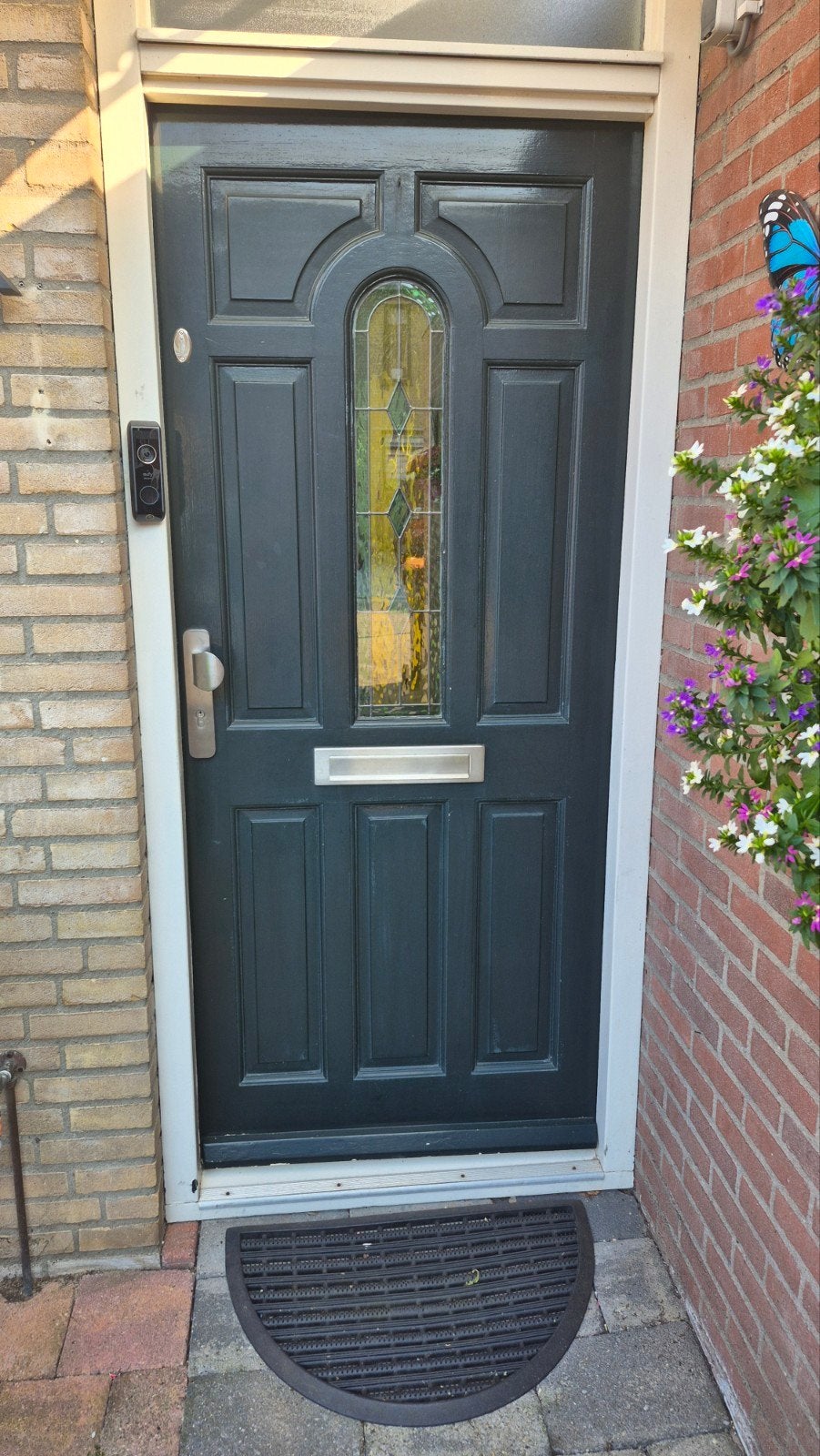 Houten voordeur, Ophalen, Gebruikt, Buitendeur, 200 tot 215 cm