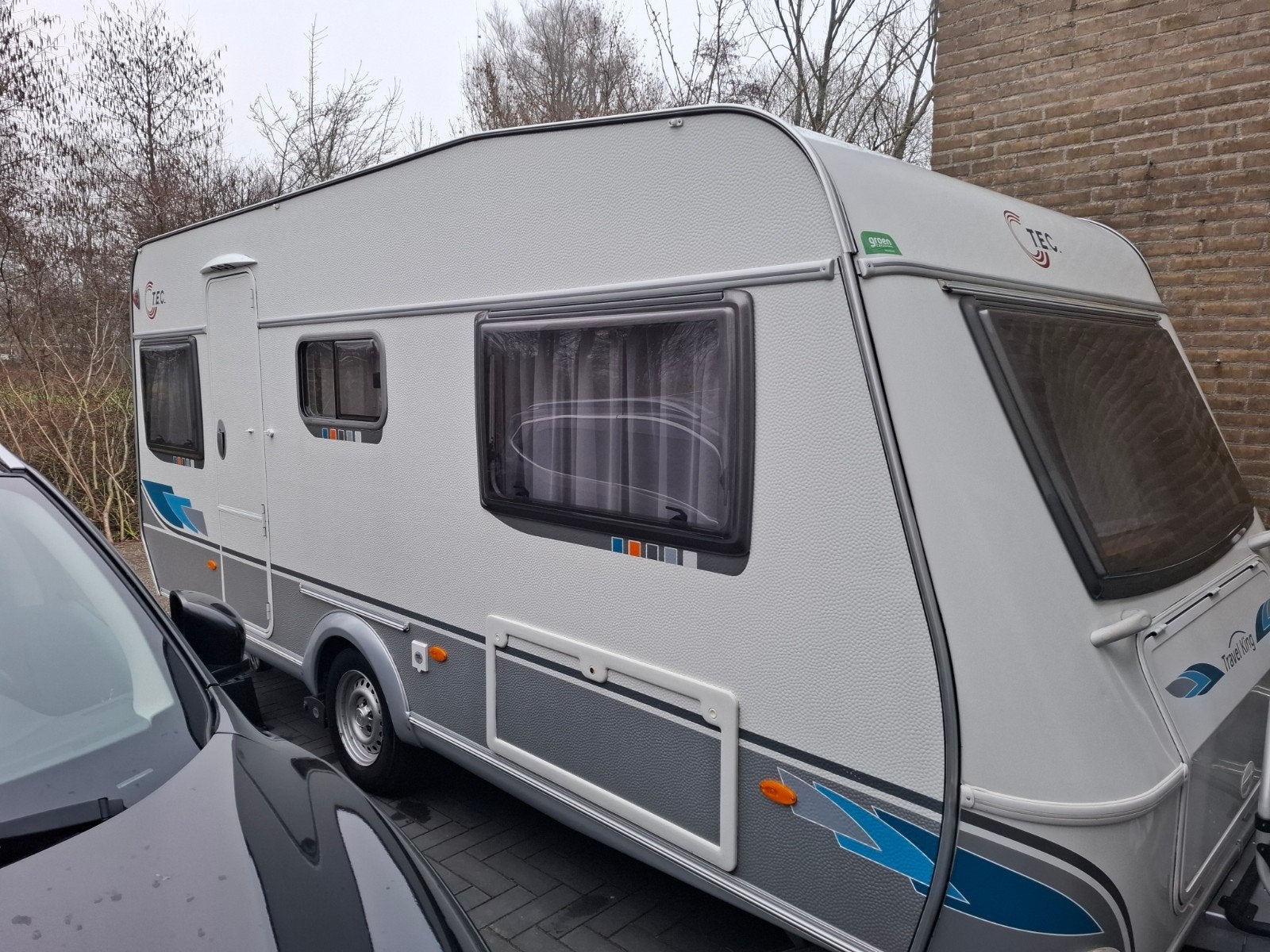 TEC Travel King Enkele bedden, Caravans en Kamperen, Caravans, Particulier, tot en met 4, 1000 - 1250 kg, Treinzit, T.E.C., Fietsenrek