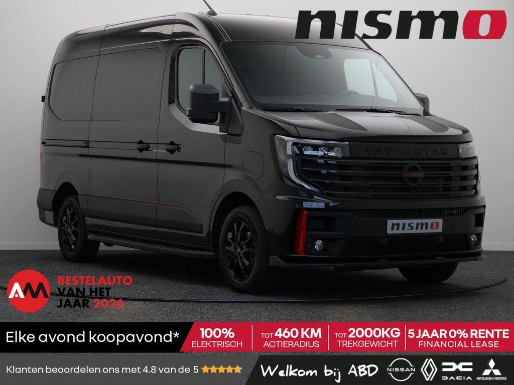Nissan Interstar-e Nismo + | Alleen Bij ABD! | 0% Rente | 5, Auto's, Stof, 143 pk, 2384 kg, Zwart