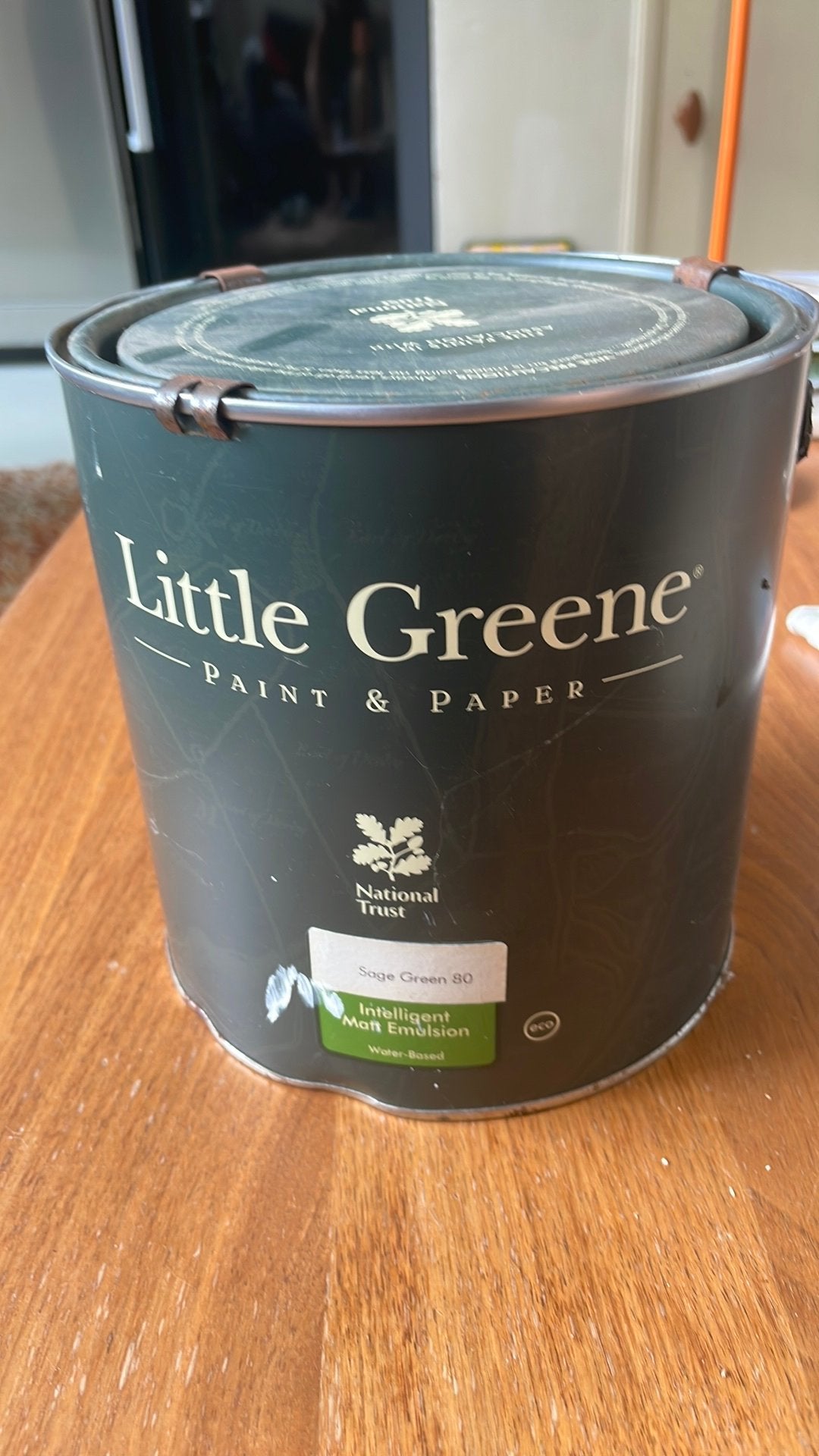 Little greene verf sage green ONGEOPEND, Nieuw, Ophalen of Verzenden, Verf, Minder dan 5 liter