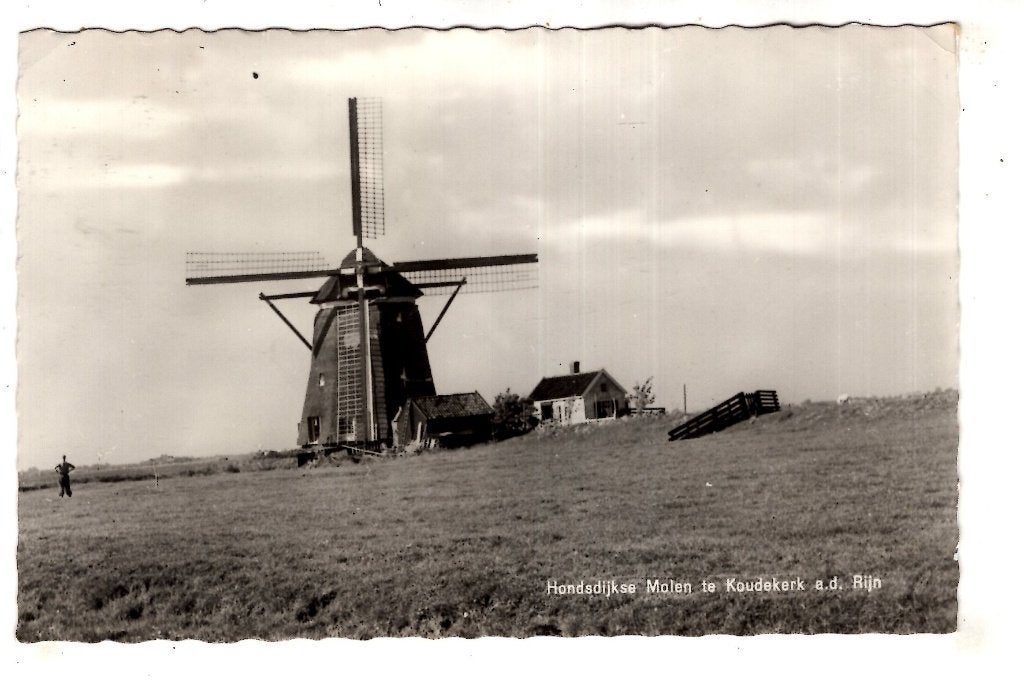 Koudekerk aan de Rijn Hondsdijk Molen, Ophalen of Verzenden, 1940 tot 1960, Gelopen, Zuid-Holland