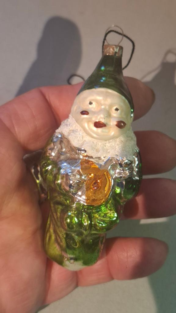 Oude kerstbal nr4. Clowntje., Ophalen of Verzenden