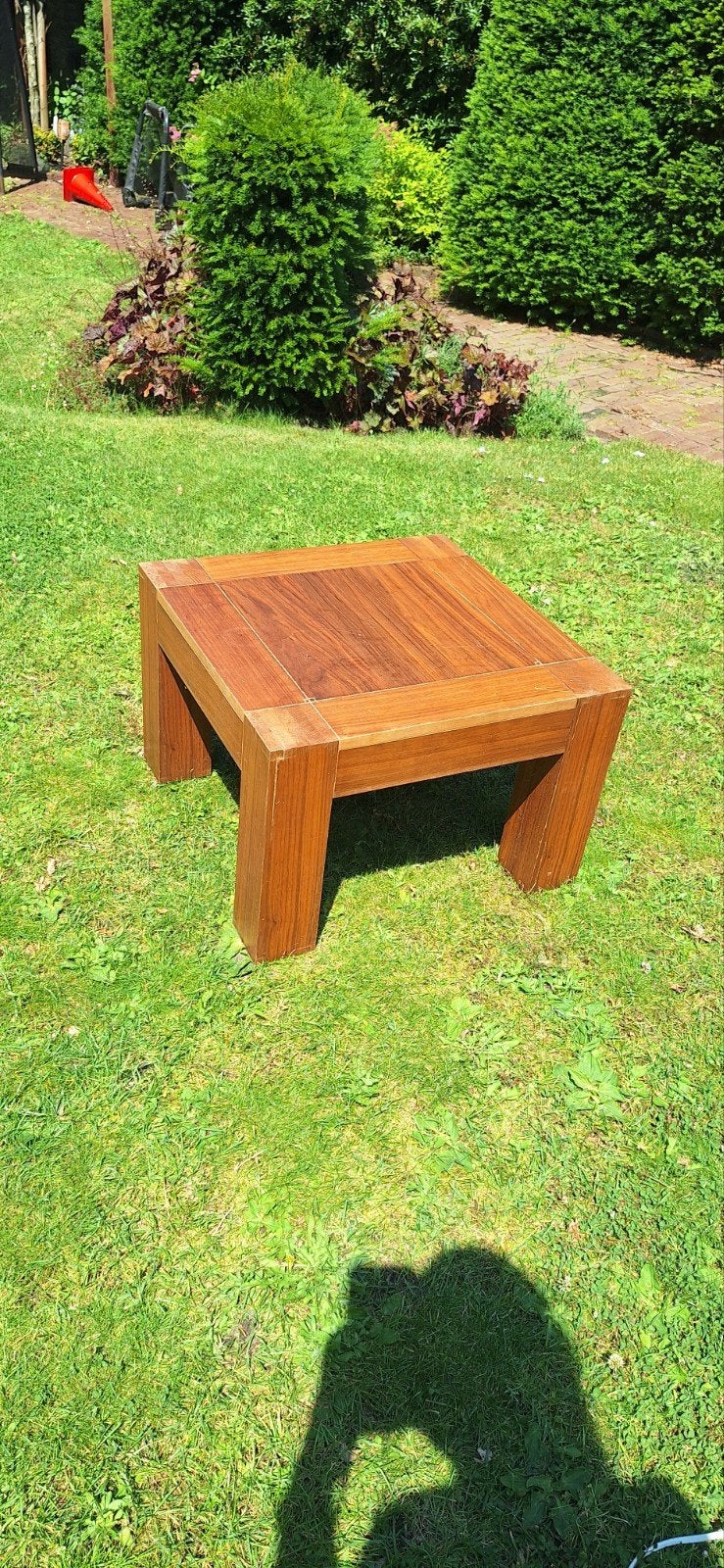 Houten bijzettafel - vierkant, Ophalen, Minder dan 45 cm, Minder dan 55 cm, Gebruikt