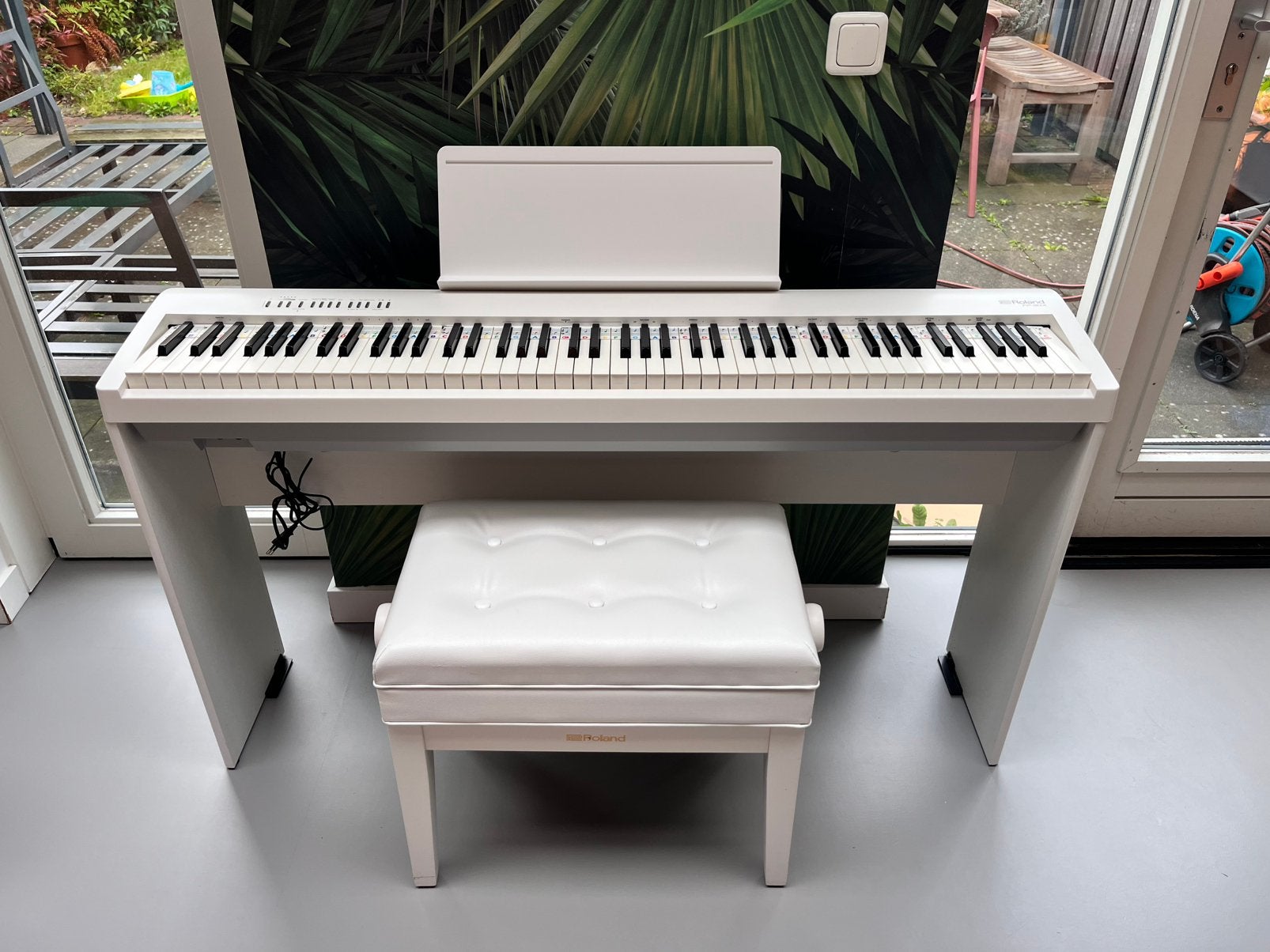 Piano Roland FP-30X incl. Kruk, Ophalen, Zo goed als nieuw, Wit, Piano