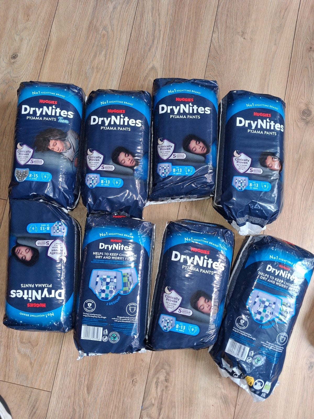 Drynites Pyjama Pants - 7 dichte pakken en 1 aangebroken, Ophalen, Nieuw