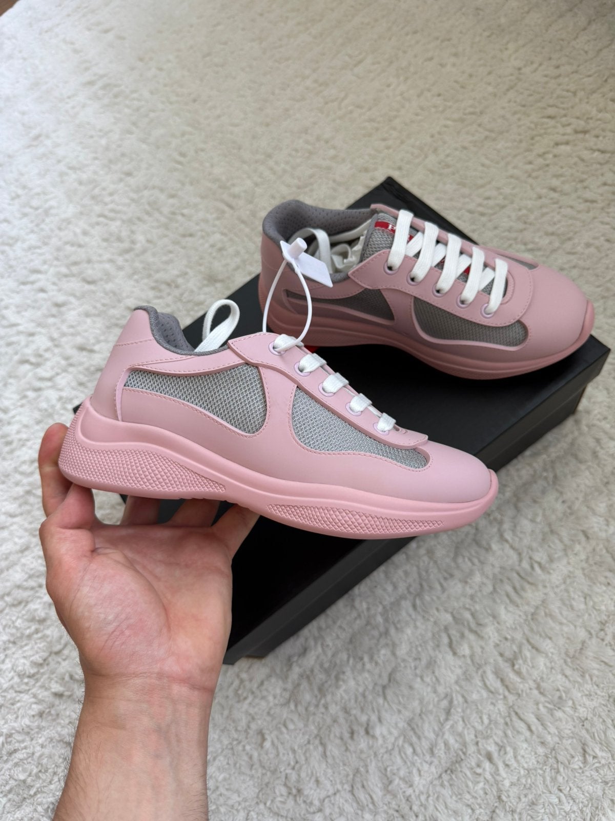 Dames sneaker | Prada cups | Roze | 36 tm 39, Ophalen of Verzenden, Zo goed als nieuw, Zwart