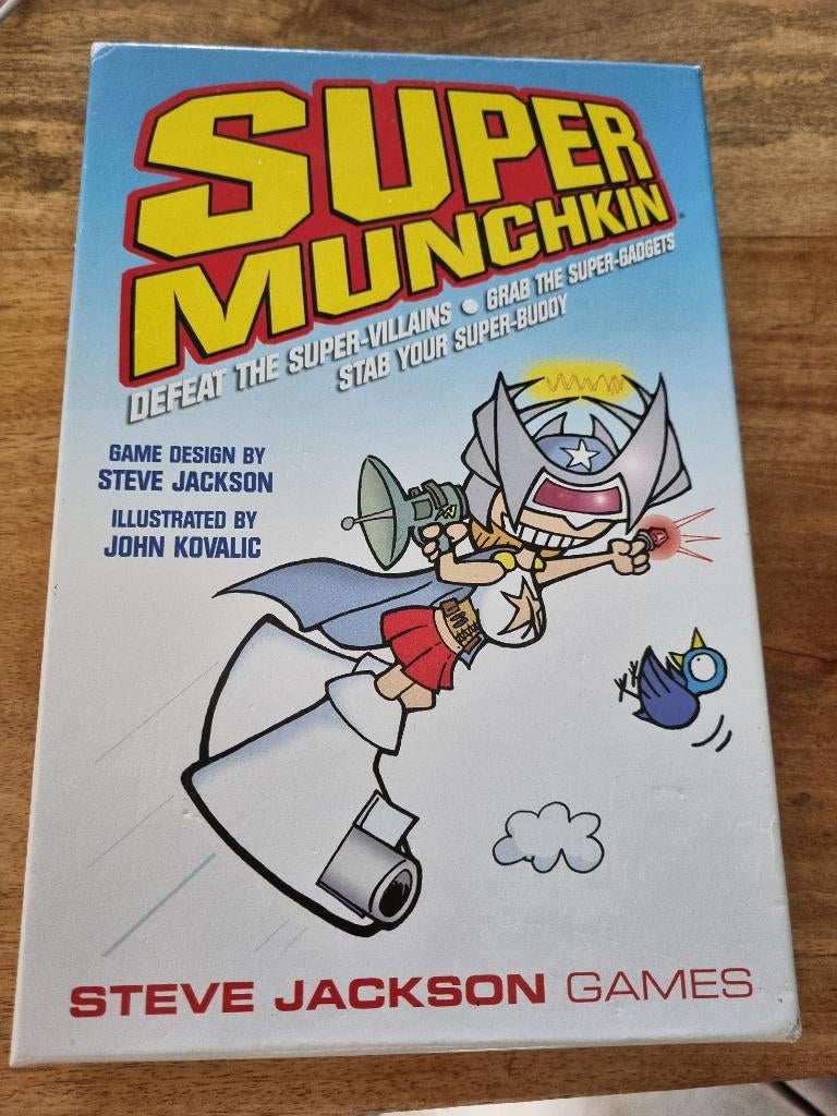 Super Munchkin + Super Munchkin 2 English, Vijf spelers of meer, Ophalen, Zo goed als nieuw, Steve Jackson Games