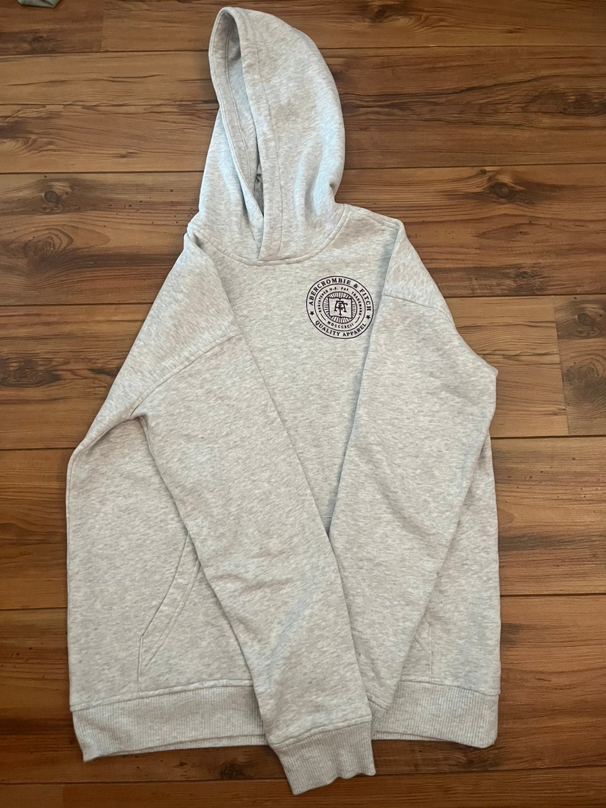 Abercombre and fitch hoodie, Ophalen of Verzenden, Zo goed als nieuw, Maat 46 (S) of kleiner, Grijs