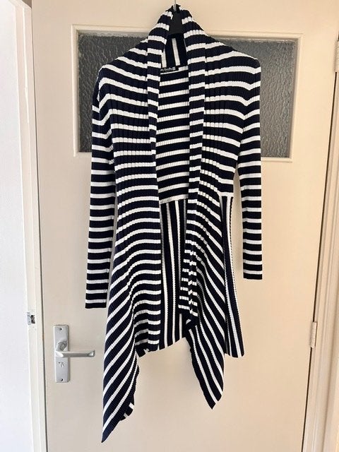 BETTY BARCLAY blauw wit vest maat 38, Kleding | Dames, Truien en Vesten, Maat 38/40 (M), Blauw, Betty Barclay, Ophalen of Verzenden