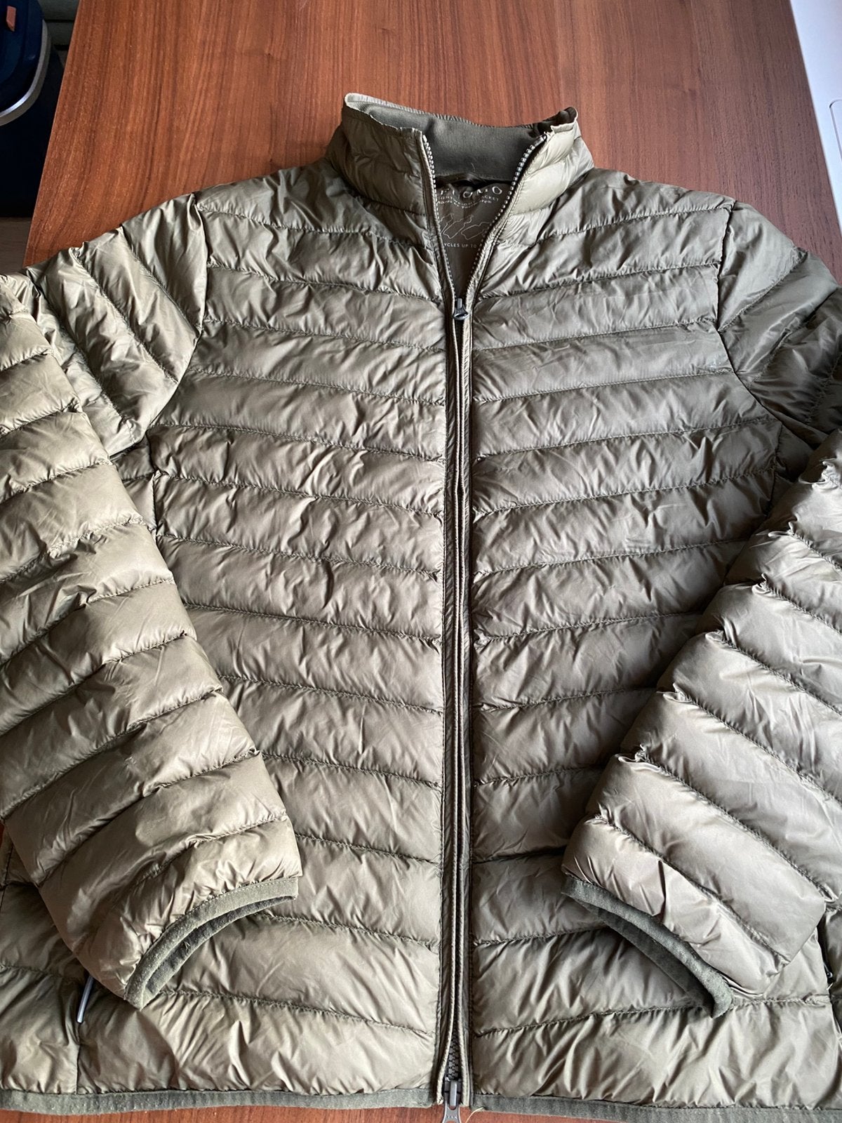 Khaki tussenjas van Profuomo. Nieuwstaat. Heren, maat L, Kleding | Heren, Jassen | Zomer, Ophalen of Verzenden, Zo goed als nieuw