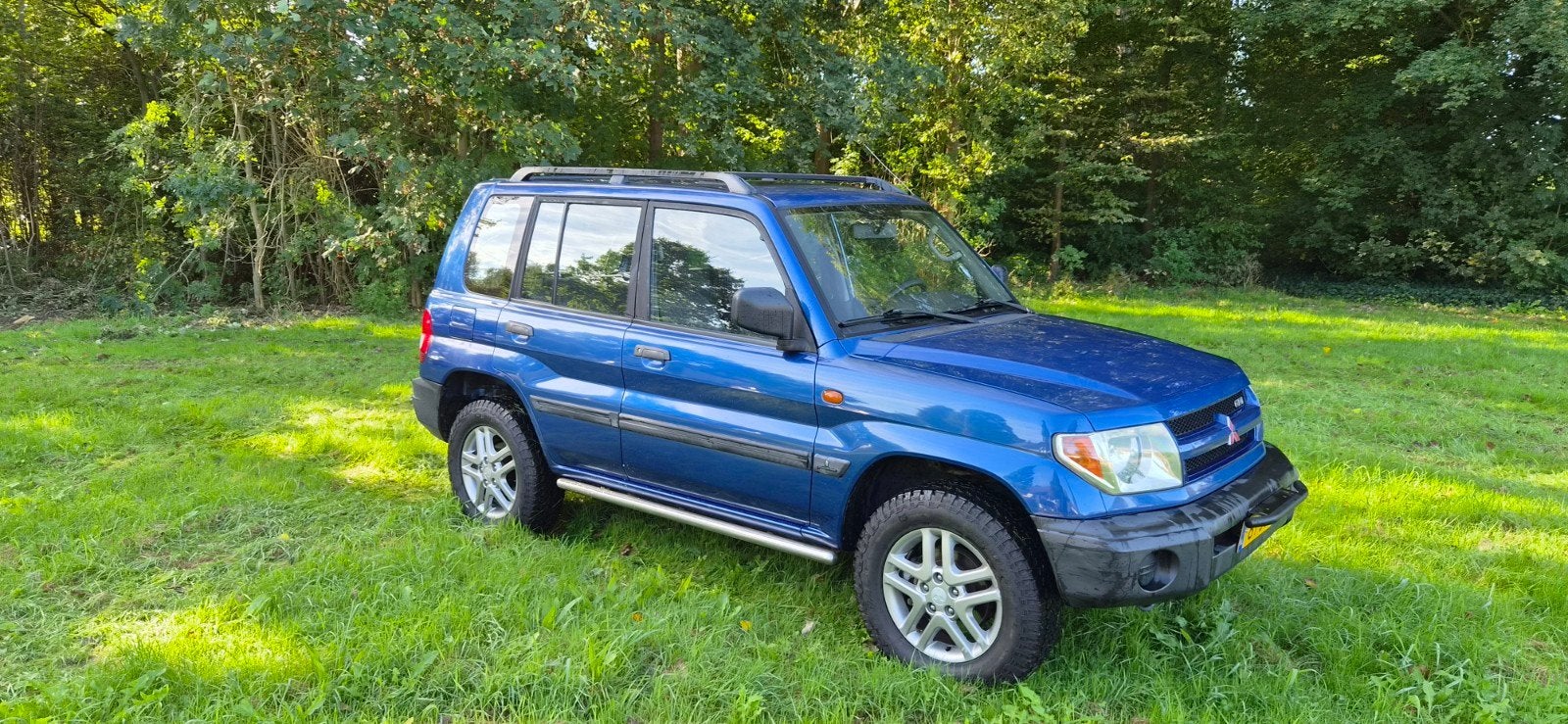 Mitsubishi Pajero 2.0 GDI 5DRS AUT 2002 Blauw, Auto's, 742 kg, 4 cilinders, 129 pk, Blauw