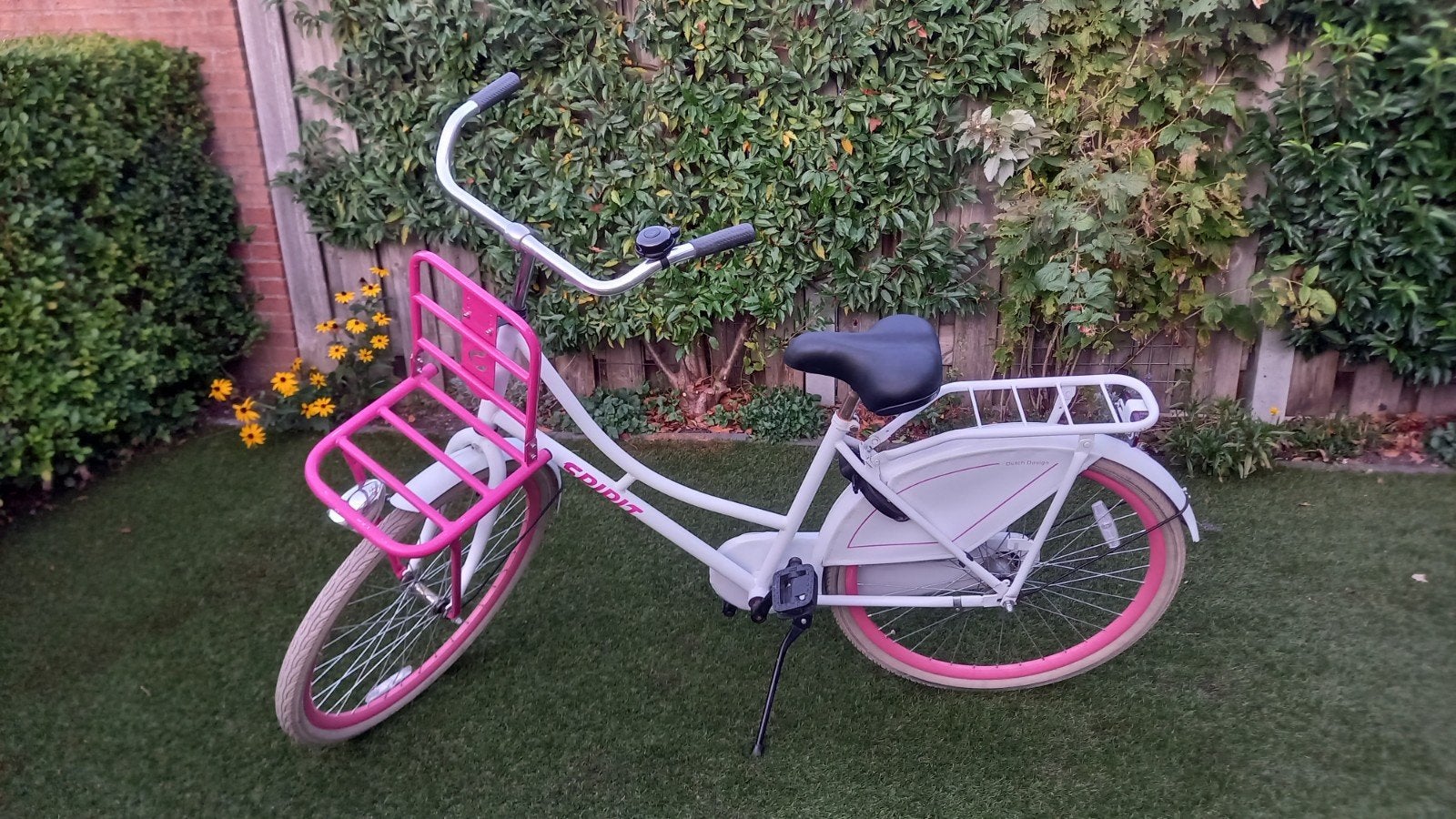 meisjesfiets 26 inch wit roze, Terugtraprem, Gebruikt, Spirit, Ophalen