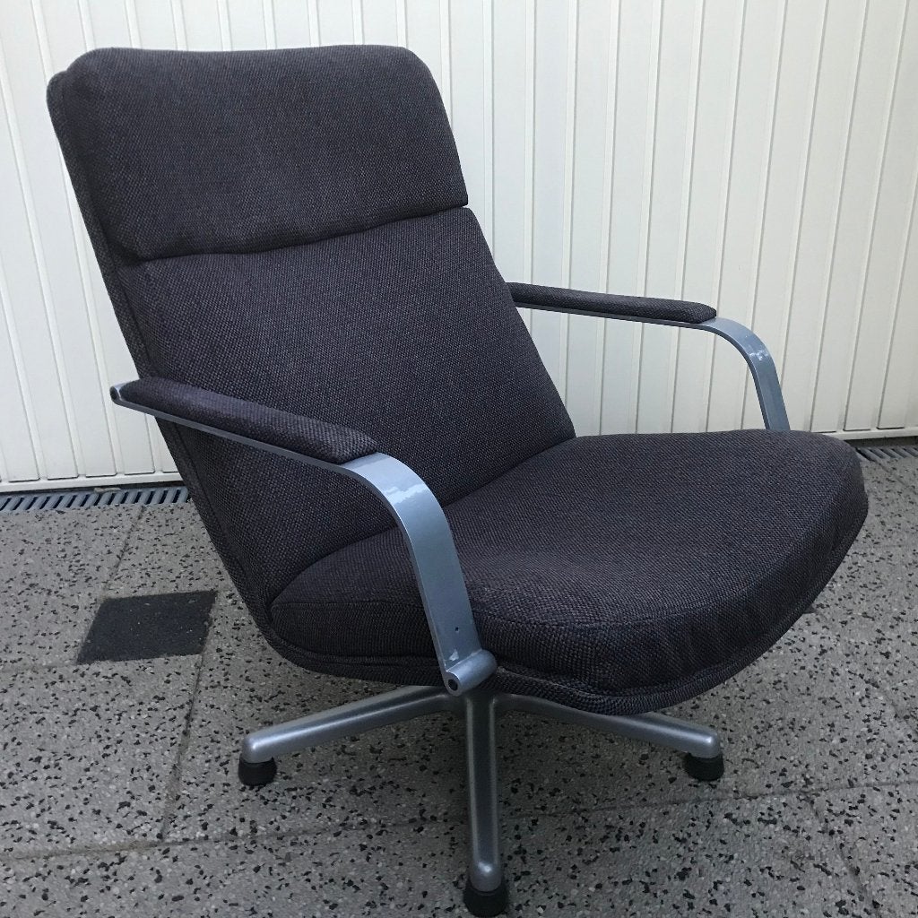 Artifort design fauteuil stoel F141 142 grijs stof vintage, Huis en Inrichting, Ophalen, Gebruikt, 75 tot 100 cm, Nvt