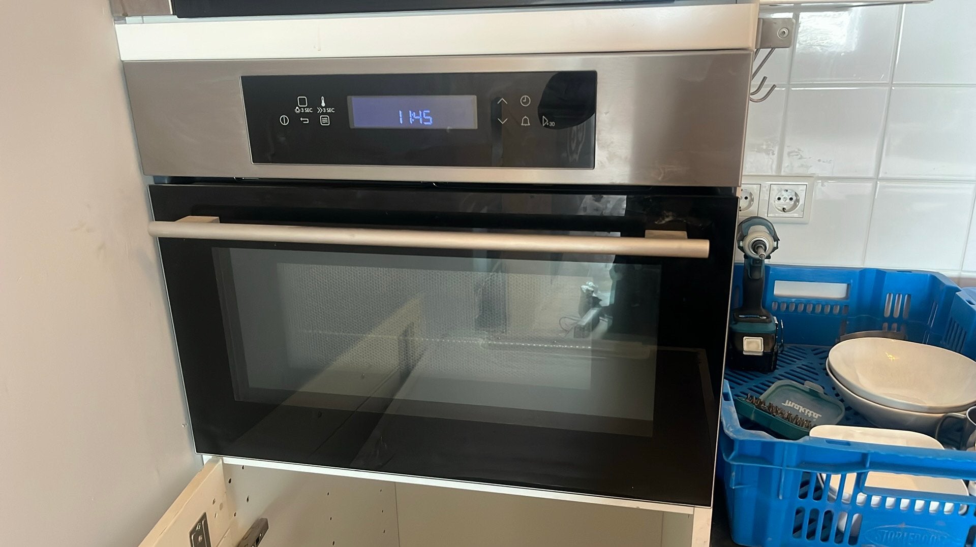 Combi magnetron / oven inbouw, Ophalen, Zo goed als nieuw, Minder dan 45 cm