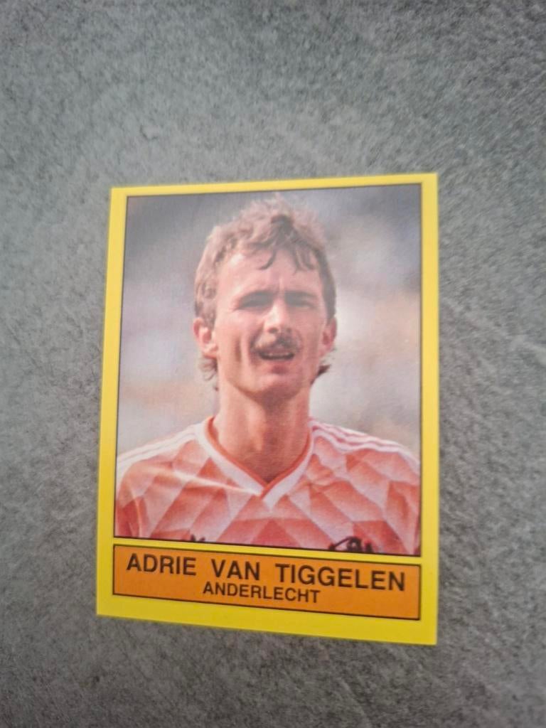Panini sticker Voetbal 90. Adrie van Tiggelen Anderlecht., Verzenden, Zo goed als nieuw, Sticker