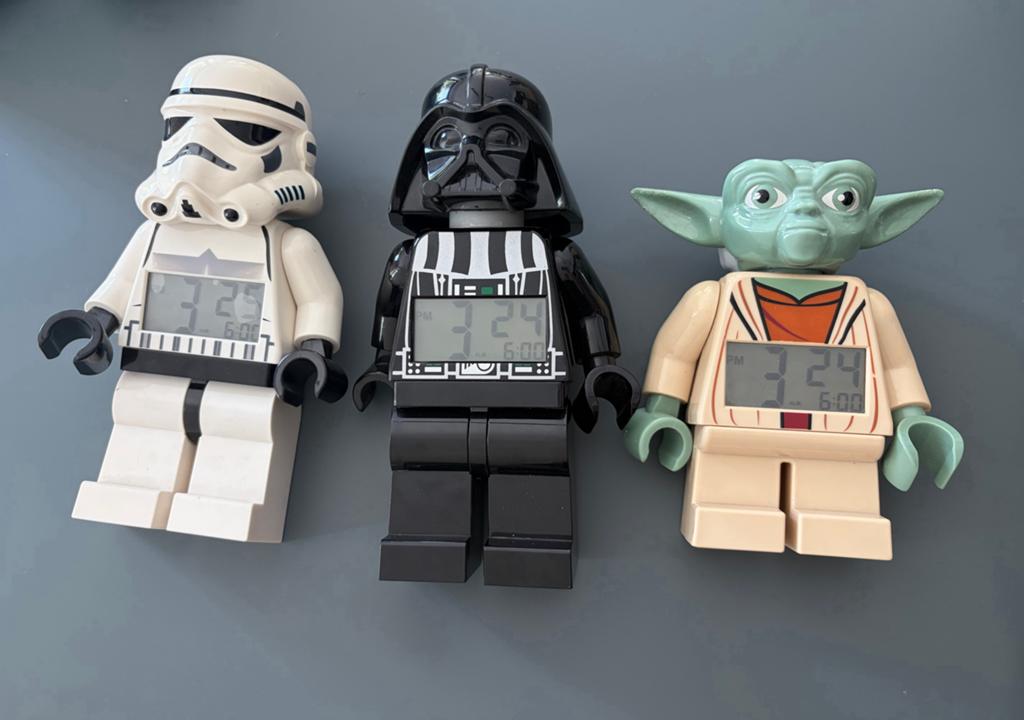 LEGO Star Wars Wekkers: Stormtrooper, Darth Vader, Yoda, Gebruikt, Star Wars, Lego, Accessoire