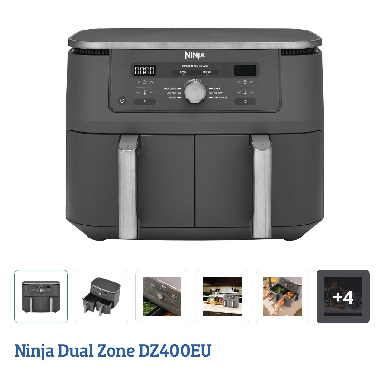 Ninja Dual Zone DZ400EU Airfryer - Zo goed als nieuw!, Ophalen of Verzenden, Zo goed als nieuw, Airfryer XXL