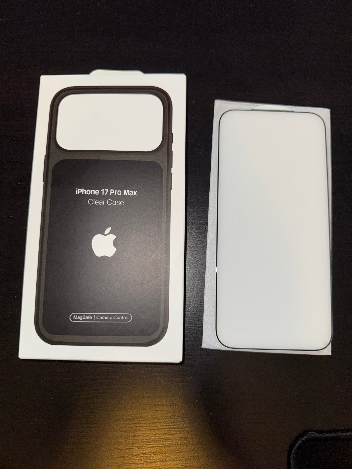 IPhone 17 Pro Max Clear Case met Magsafe+ screenprotector, Kunststof, Zwart, MagSafe, Nieuw