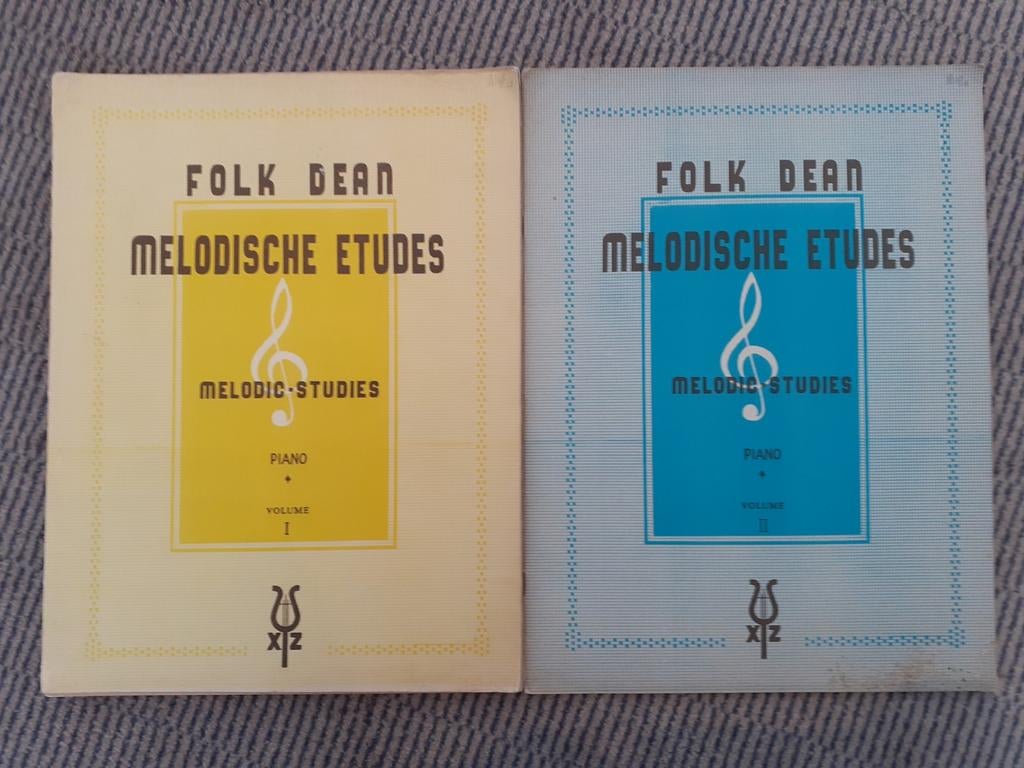 Folk Dean Melodische Etudes Piano Boekenset (Deel I & II), Gebruikt, Klassiek, Les of Cursus, Ophalen of Verzenden
