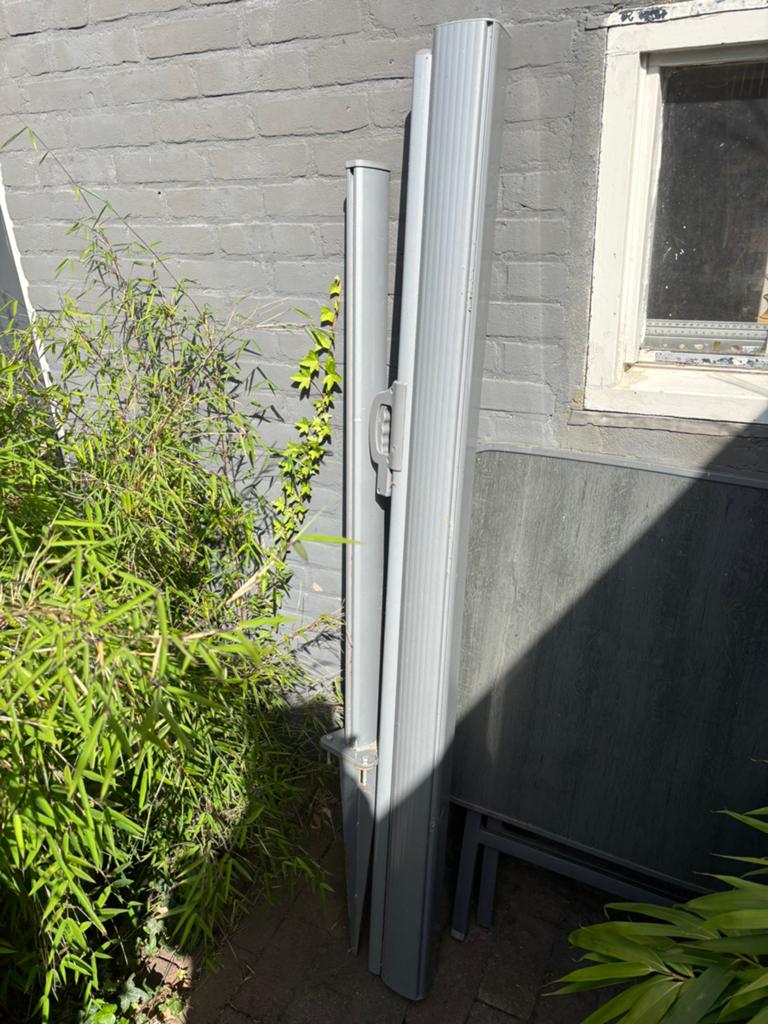 Zonnescherm kleur antraciet, Ophalen, Zo goed als nieuw, 200 cm of meer, 150 tot 200 cm