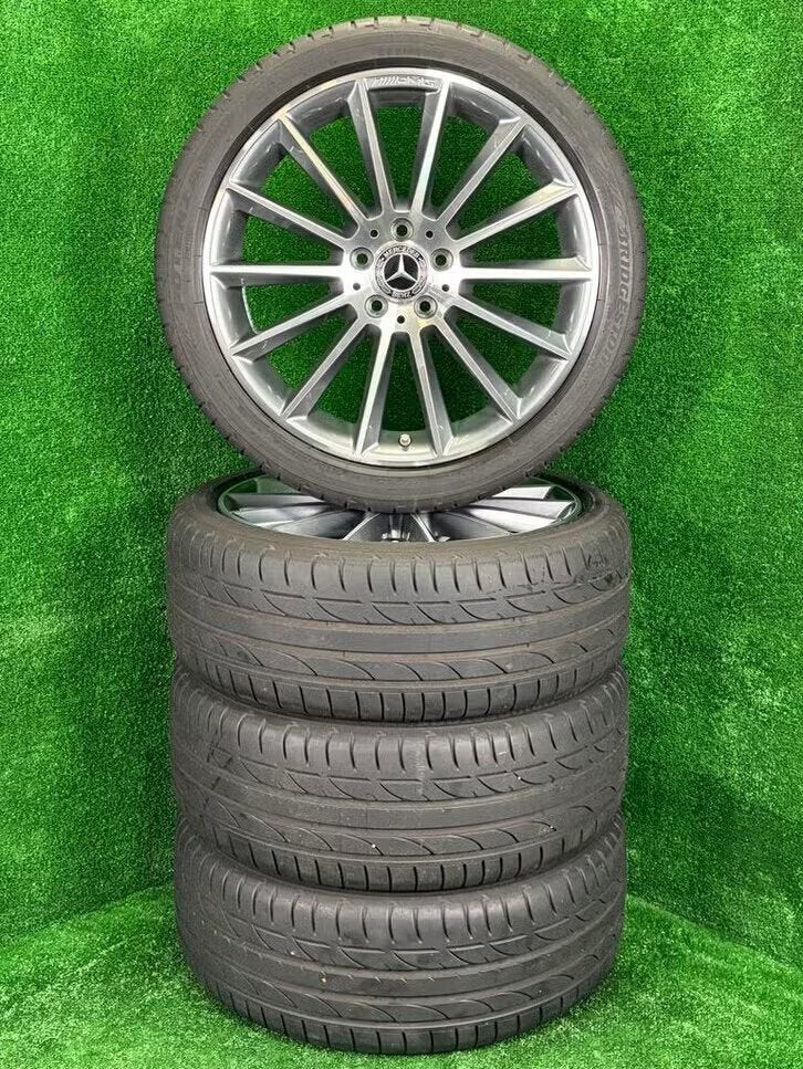 Originele 19 inch Mercedes AMG velgen banden A-klasse CLA, 19 inch, Gebruikt, Banden en Velgen, Germany